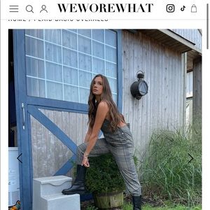 WeWoreWhat Plaid Overalls
